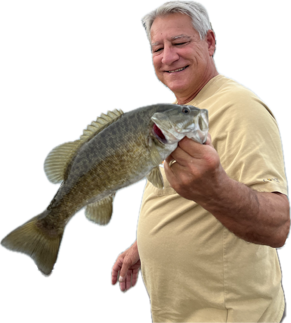 Angler holding a bass